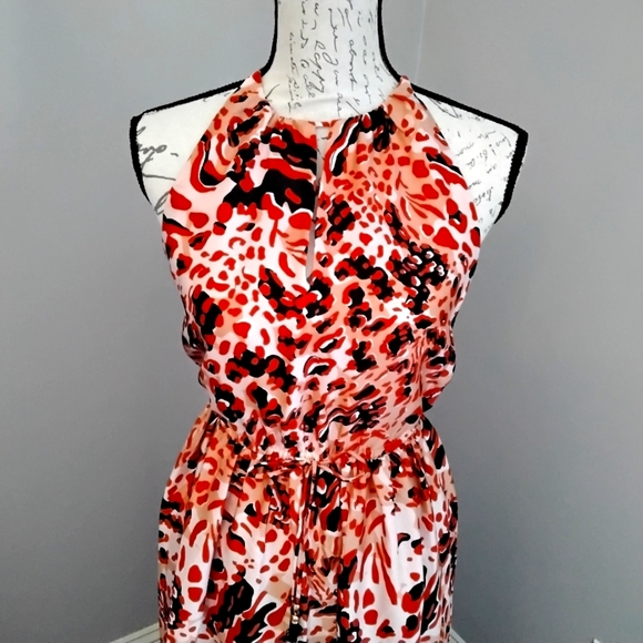 H&M Orange/Red, Peach, Black & White Maxi Dress - 2 - Picture 2 of 8